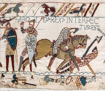 King Harold is Killed, Bayeux Tapestry by Unbekannt Unbekannt